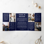 Wat een jaar fotocollage jaar in Review Drieluik Wenskaart (Binnen)