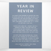 Wat een jaar fotojaar in Review Dusty Blue Drieluik Wenskaart (Binnenkant midden)