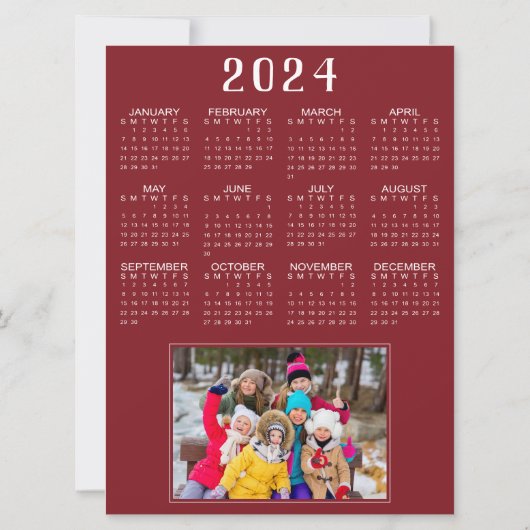 Wat Een Jaar Foto's Onderschriften 2024 Kalender G Feestdagenkaart (Achterkant)