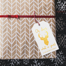 Wat een jaar! Funny Kerstfeestdag Cadeaulabels