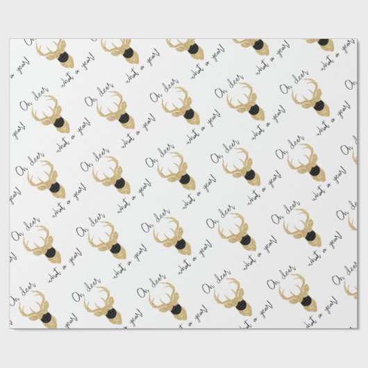 Wat een jaar! Funny Kerstfeestdag Cadeaupapier (Vlak)