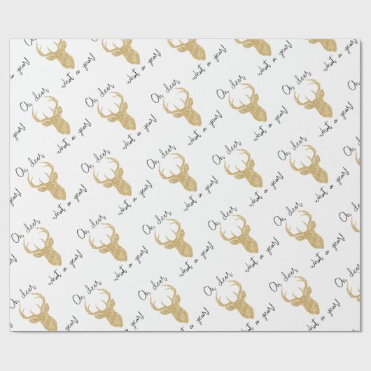 Wat een jaar! Funny Kerstfeestdag Cadeaupapier (Vlak)