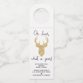 Wat een jaar! Funny Kerstfeestdag Flessenhanger (Voorkant)