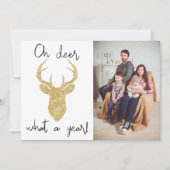 Wat een jaar! Funny Kerstfoto Feestdagenkaart (Voorkant)