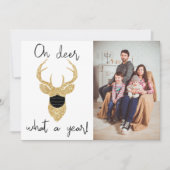 Wat een jaar! Funny Kerstfoto Feestdagenkaart (Voorkant)