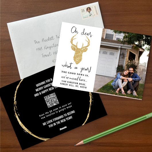 Wat een jaar! Funny Kerstfoto Feestdagenkaart