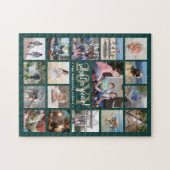 Wat een jaar geleden Foto Collage Green & Gold Xma Legpuzzel (Horizontaal)
