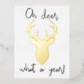 Wat een jaar! Grappig kerstfeest Folie Feestdagen Briefkaart (Voorkant)