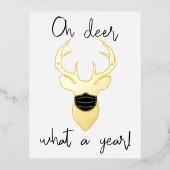 Wat een jaar! Grappig kerstfeest Folie Feestdagen Briefkaart (Voorkant)