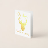 Wat een jaar! Grappig kerstfeest Folie Kaarten (Voorkant)