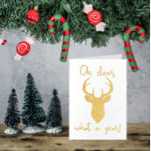 Wat een jaar! Grappig kerstfeest Folie Kaarten