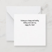 Wat een jaar grappige feestdag. notitiekaartje (Achterkant)
