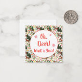 Wat een jaar grappige feestdag. notitiekaartje (Voorkant / Achterkant in situ)