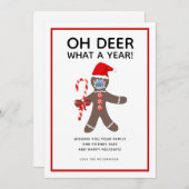 Wat een jaar grappige Kerstmis 2021 Feestdagenkaart (Voorkant / Achterkant)