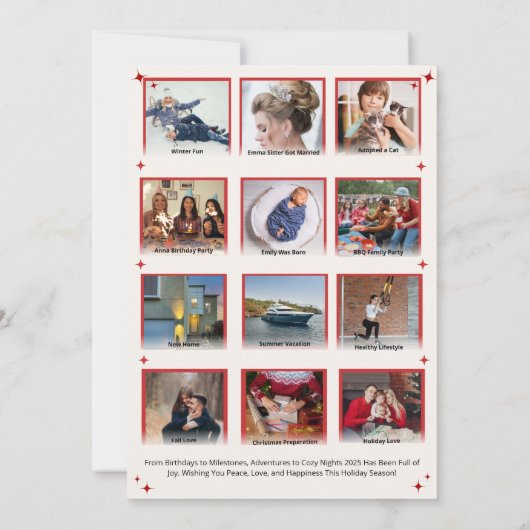 Wat een jaar in de Review Multi Photo Modern Chris Kaart (Achterkant)