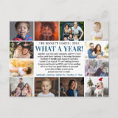 Wat een jaar in Review 12 Fotocollage Feestdagenkaart (Voorkant)