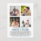 Wat een jaar in Review 4 Foto Collage Feestdagenkaart (Voorkant)