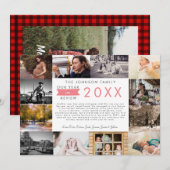 Wat een jaar in Review Foto Collage Holiday Feestdagenkaart (Voorkant / Achterkant)