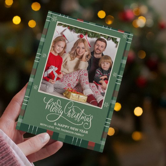 Wat een jaar in Review Plaid Vrolijk Kerstfeest Kaart