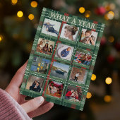 Wat een jaar in Review Plaid Vrolijk Kerstfeest Kaart