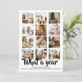 Wat een jaar Interactief Kerstmis Persoonlijk Feestdagenkaart (Staand voorkant)