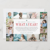 Wat een jaar | Jaar in Review Foto-collage Feestdagenkaart (Voorkant)