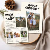 Wat een jaar | Jaar in Review Foto-collage Feestdagenkaart