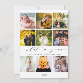 Wat een jaar | Jaar in Review Prettige feestdagen Feestdagenkaart