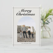 Wat een jaar | Jaaroverzicht | 3 kinderen Arch-fot Feestdagenkaart (Staand voorkant)