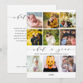 Wat een jaar | Jaaroverzicht Prettige feestdagen F Feestdagenkaart (Voorkant / Achterkant)