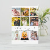 Wat een jaar | Jaaroverzicht Prettige feestdagen F Feestdagenkaart (Staand voorkant)