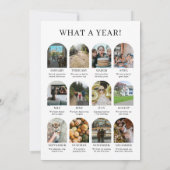 Wat een jaar Kaart Photo Collage Christmas Kaart (Achterkant)