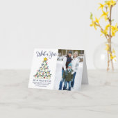 Wat een jaar Kerst 2 Foto Groet Kaart (Gele Bloem)