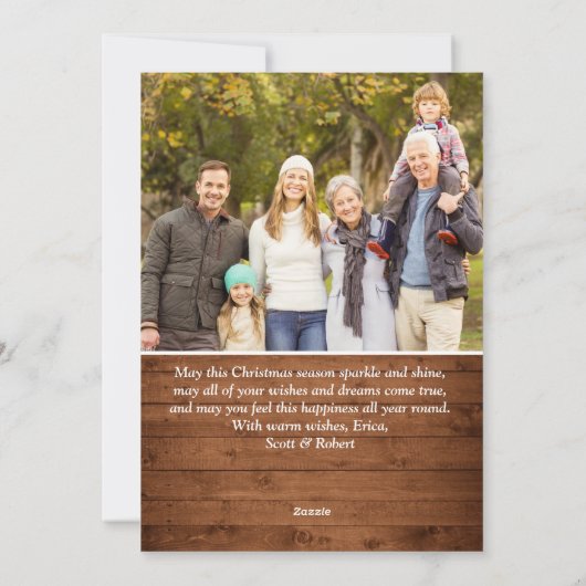 Wat een jaar Kerst Rode Boerderij Truck 4 Foto Boh Feestdagenkaart (Achterkant)