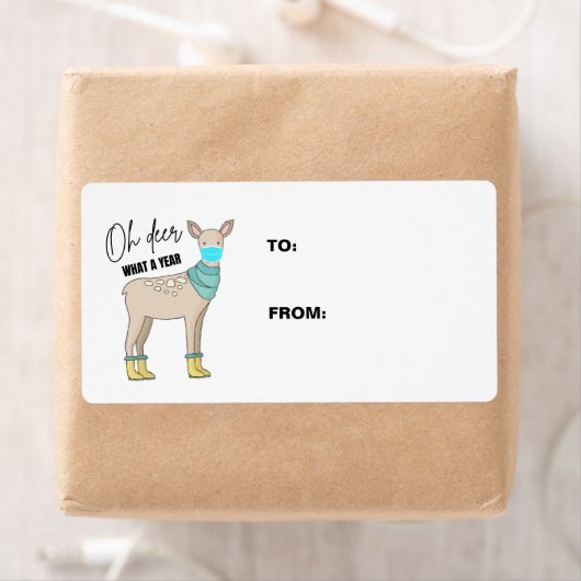 Wat een jaar kerstcadeaulabels etiket (Insitu)
