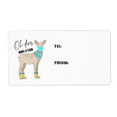 Wat een jaar kerstcadeaulabels etiket (Voorkant)