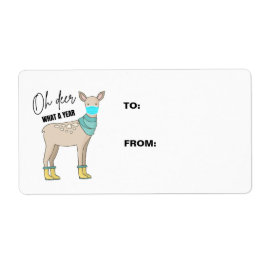 Wat een jaar kerstcadeaulabels etiket