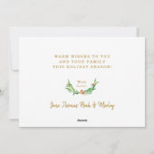 Wat een jaar kerstfamilie foto Typografie Hol Feestdagenkaart (Achterkant)