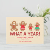 Wat een jaar kerstfeestdag in het ontbijt (Staand voorkant)