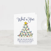 Wat een jaar kerstfeestdag kaart (Voorkant)