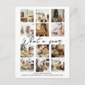 Wat een jaar kerstfoto op maat feestdagenkaart (Voorkant)