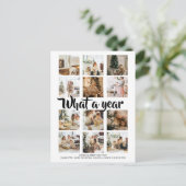 Wat een jaar kerstfoto op maat feestdagenkaart (Staand voorkant)