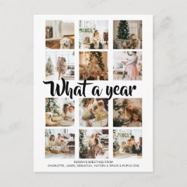 Wat een jaar kerstfoto op maat feestdagenkaart