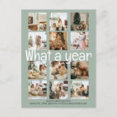 Wat een jaar kerstfoto op maat feestdagenkaart (Voorkant)