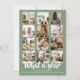 Wat een jaar kerstfoto op maat feestdagenkaart