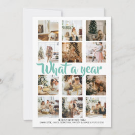 Wat een jaar kerstfoto op maat feestdagenkaart