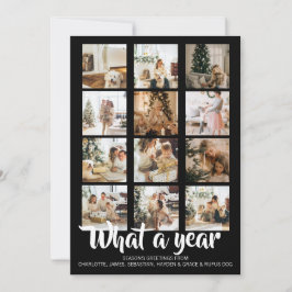 Wat een jaar kerstfoto op maat feestdagenkaart