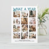 Wat een jaar kerstfoto op maat feestdagenkaart (Staand voorkant)