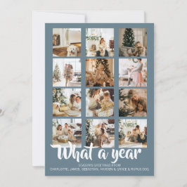 Wat een jaar kerstfoto op maat feestdagenkaart