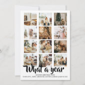 Wat een jaar kerstfoto op maat feestdagenkaart (Voorkant)